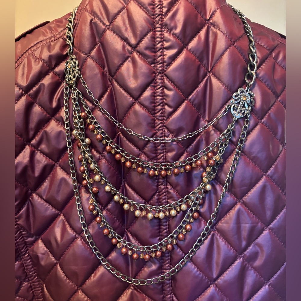 Apt. 9 Multi-Layered Necklace with Copper and Silver Tones